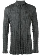 Issey Miyake Men - Wrinkled Blazer - Men - Linen/flax/polyester - 4, Grey, Linen/flax/polyester