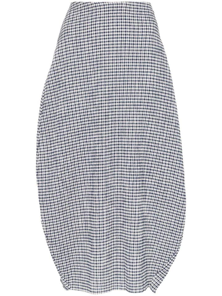 Jil Sander Mid Rise Cocoon Midi Skirt - Blue