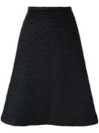 Rochas Cloqué A-line Skirt, Women's, Size: 40, Black, Silk/mohair/cotton/wool