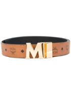 Mcm Logo Belt - Brown