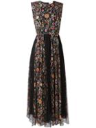 Red Valentino Floral Print Pleated Dress