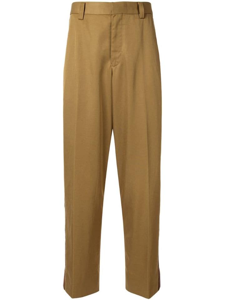 Coohem Side Stripe Trousers - Brown