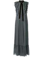Talie Nk Silk Maxi Dress, Women's, Size: 36, Grey, Silk