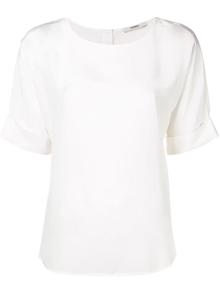 Odeeh Curved Hem T-shirt - White