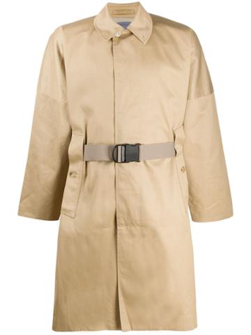 Poliquant Dropped Shoulder Trench Coat - Neutrals