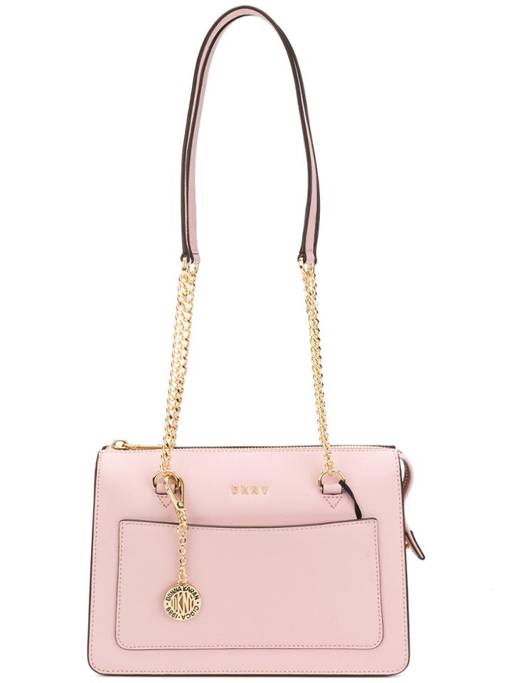 Dkny Top Zip Tote Bag - Pink & Purple