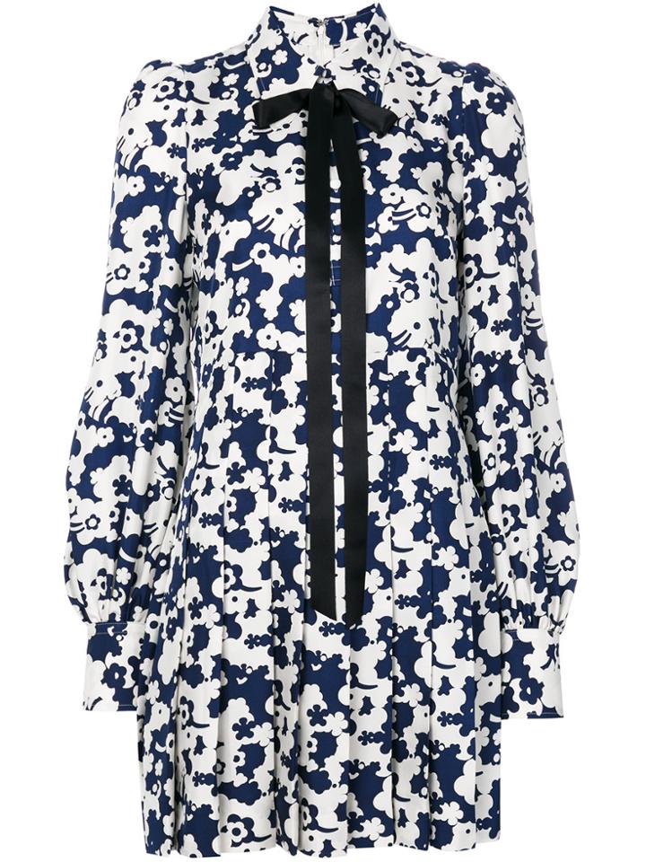 Marc Jacobs Floral Embroidered Dress - Blue