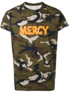 Palm Angels Camouflage Print T-shirt, Men's, Size: Medium, Green, Cotton/spandex/elastane
