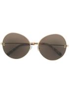 Stella Mccartney Eyewear Round Tinted Sunglasses - Metallic