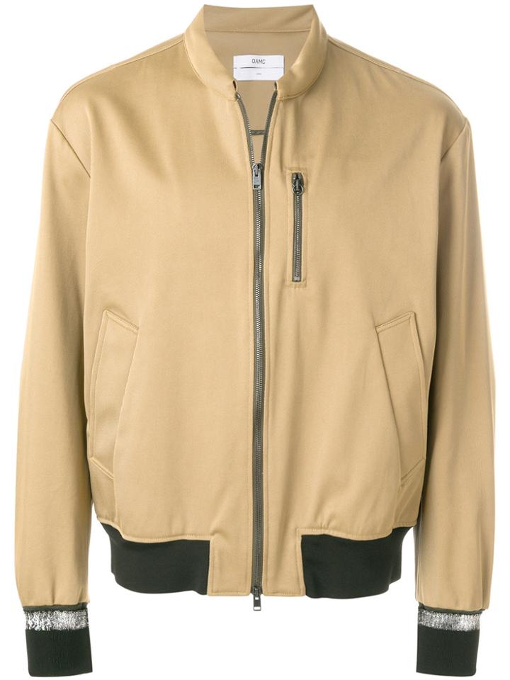 Oamc Zip Pocket Bomber Jacket - Brown