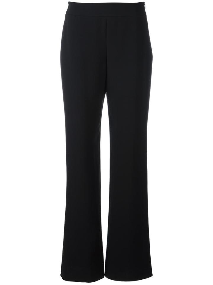 Giorgio Armani Flare Trousers, Women's, Size: 46, Black, Silk/viscose/polyester