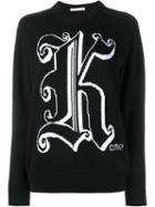 Christopher Kane Logo Intarsia Jumper, Women's, Size: Large, Virgin Wool