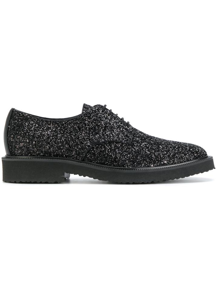 Giuseppe Zanotti Design Elliot Glitter Derbies - Black