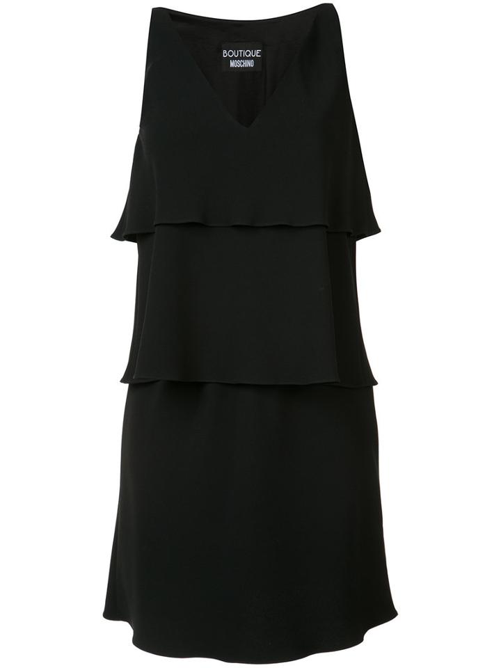 Boutique Moschino - Layered Dress - Women - Polyester/triacetate - 40, Black, Polyester/triacetate