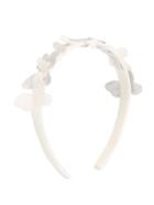 Il Gufo Butterfly Applique Headband, Girl's, White
