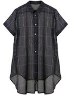Sacai Checked Organza Shirt - Blue