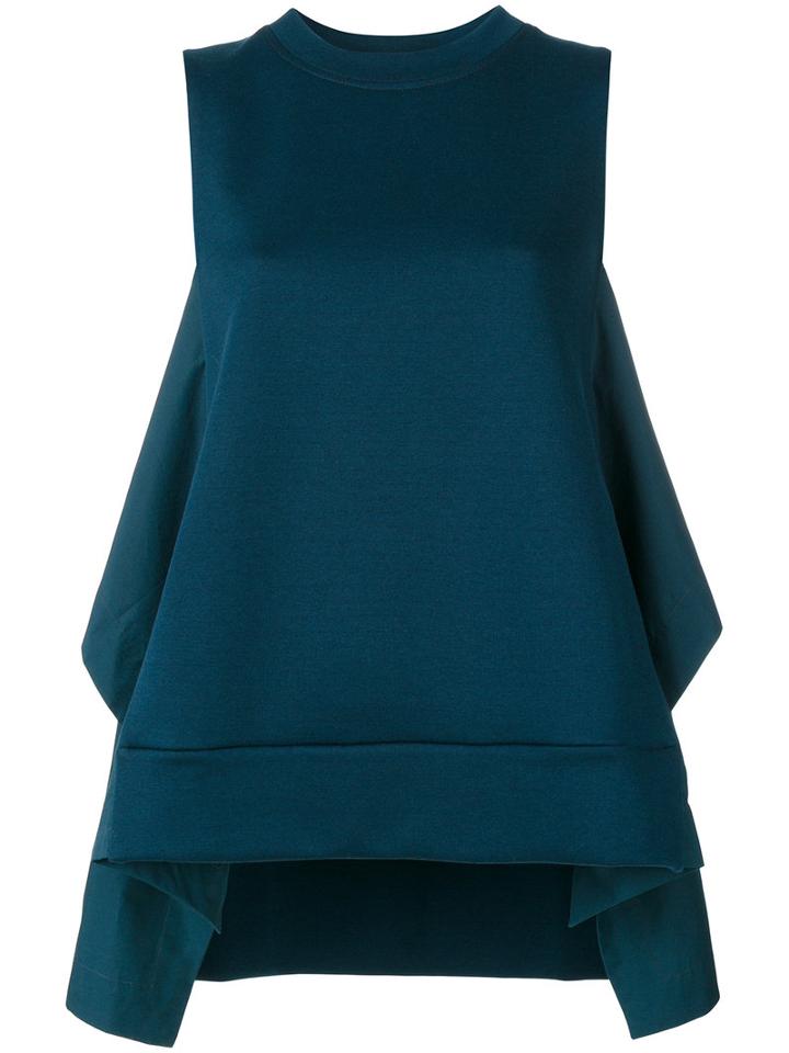Marni - High Collar Tank Top - Women - Cotton/polyamide - 40, Green, Cotton/polyamide