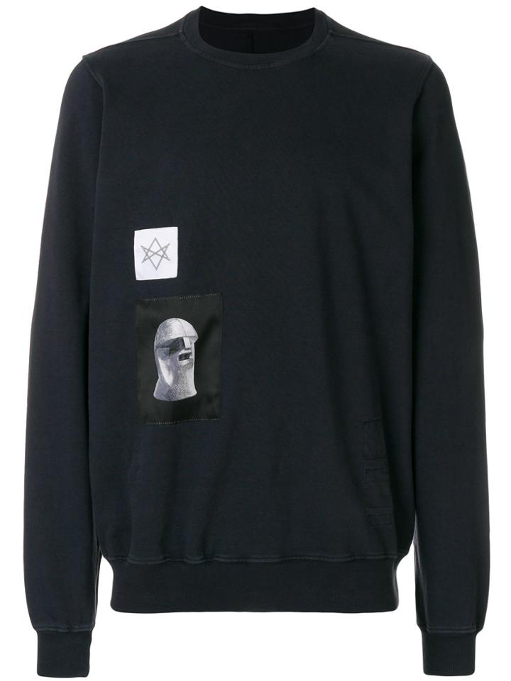 Rick Owens Drkshdw Patch Detail Sweatshirt - Blue