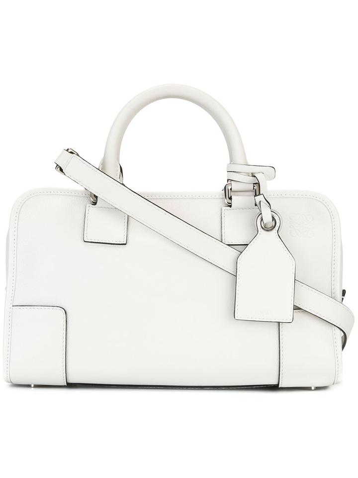 Loewe Top Handle Tote Bag, Women's, White, Leather