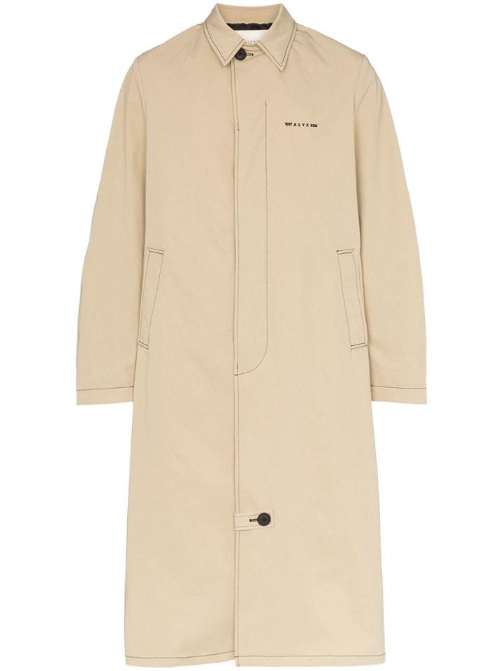 1017 Alyx 9sm Logo Trench Coat - Neutrals