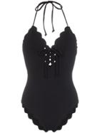Marysia Broadway Lace-up Halterneck Swimsuit - Black
