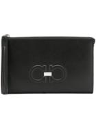 Salvatore Ferragamo Small Gancini Clutch - Black