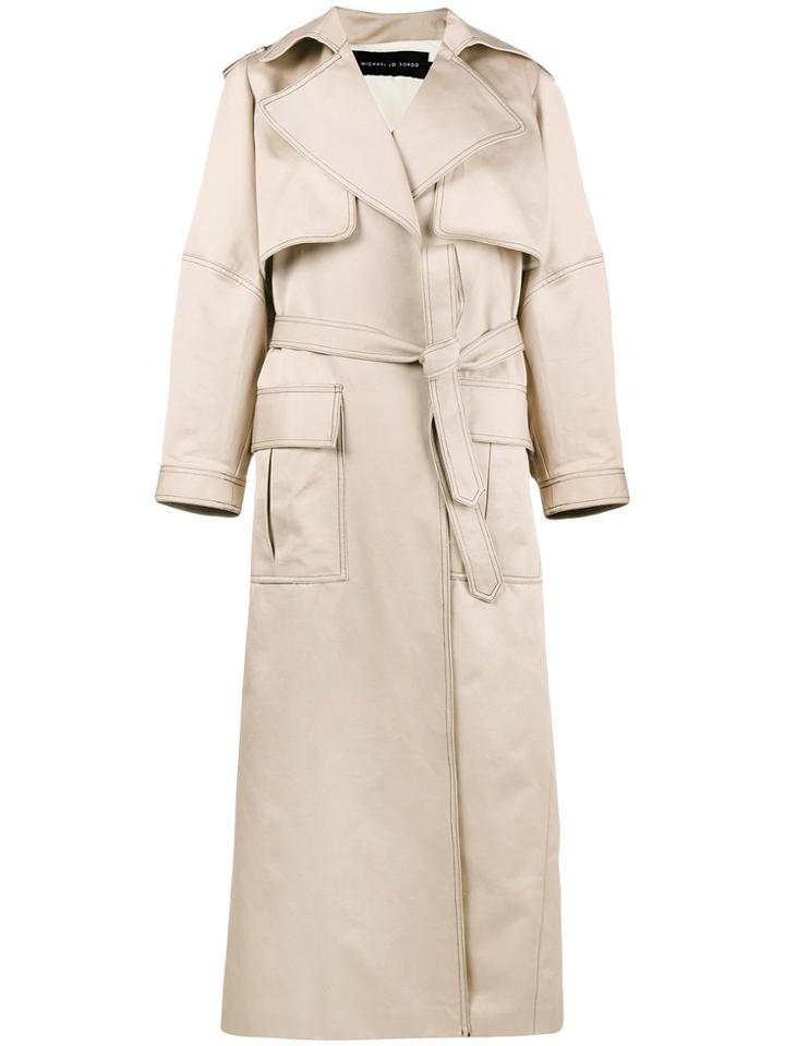 Michael Lo Sordo Oversized Trench Coat - Nude & Neutrals