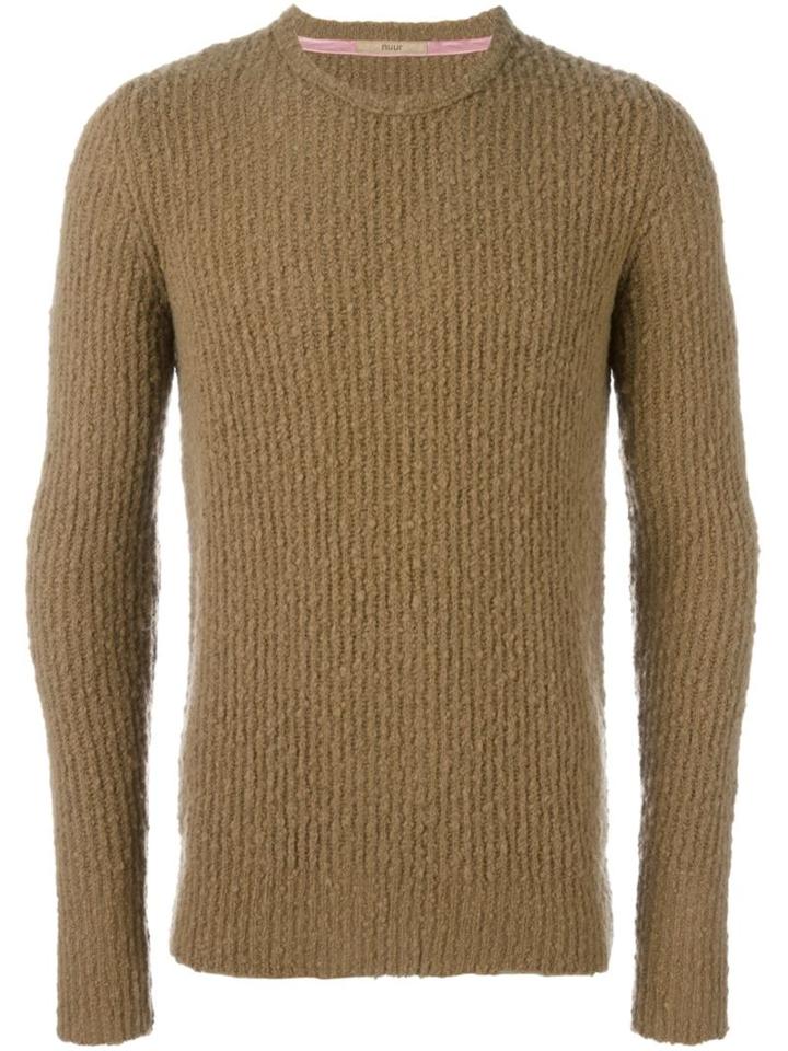 Nuur Crew Neck Jumper, Men's, Size: 52, Nude/neutrals, Nylon/spandex/elastane/merino/polyacrylic