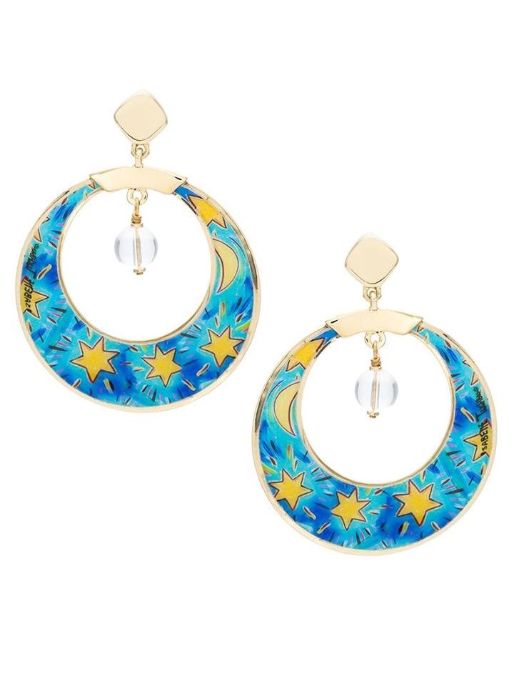 Gold Plated Hoop Earrings, Women's, Francesca Romana Diana