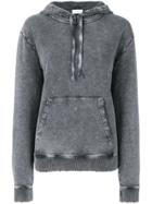 Saint Laurent Faded Look Hoodie - Grey