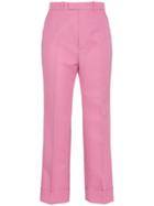 Gucci Pink Straight Leg Cropped Trousers - Pink & Purple