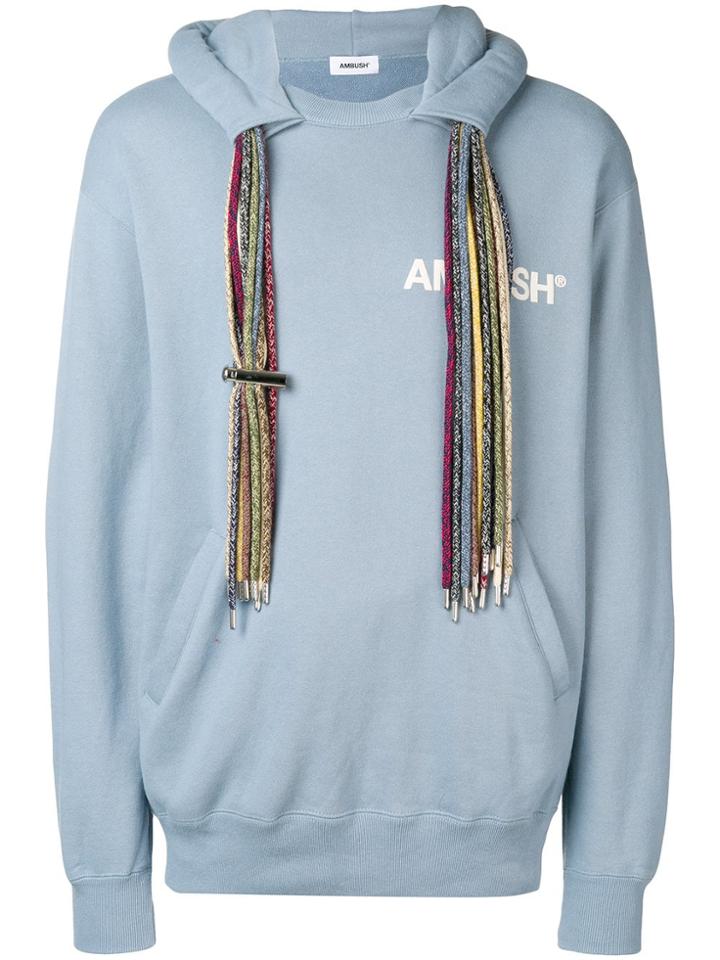 Ambush Multiple String Tie Hoodie - Blue
