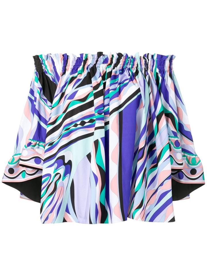 Emilio Pucci Off-shoulder Burle Print Top - Purple