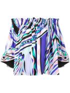 Emilio Pucci Off-shoulder Burle Print Top - Purple