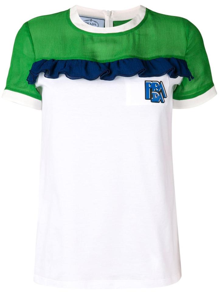 Prada Colour-block T-shirt - White