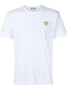 Comme Des Garçons Play Heart Application T-shirt - White