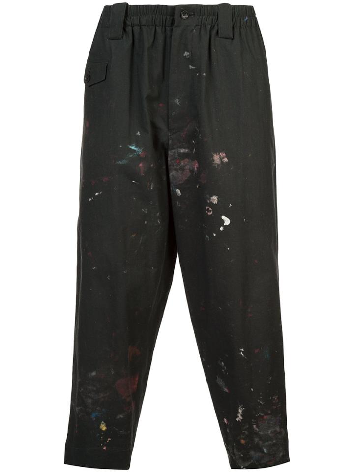 Yohji Yamamoto Paint Splatter Trousers - Grey