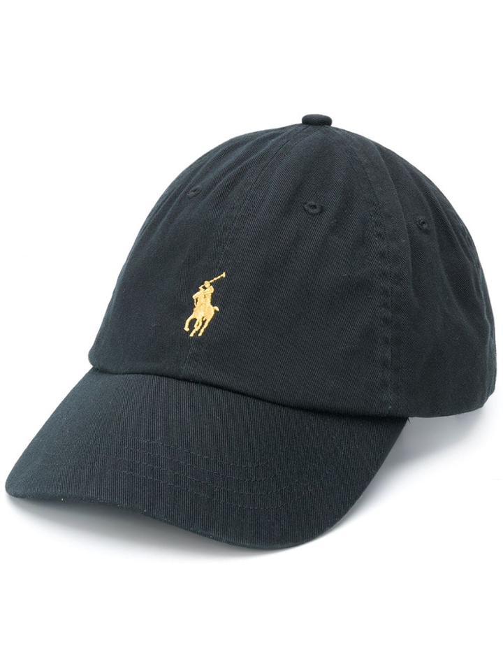 Polo Ralph Lauren Logo Embroidered Cap - Black