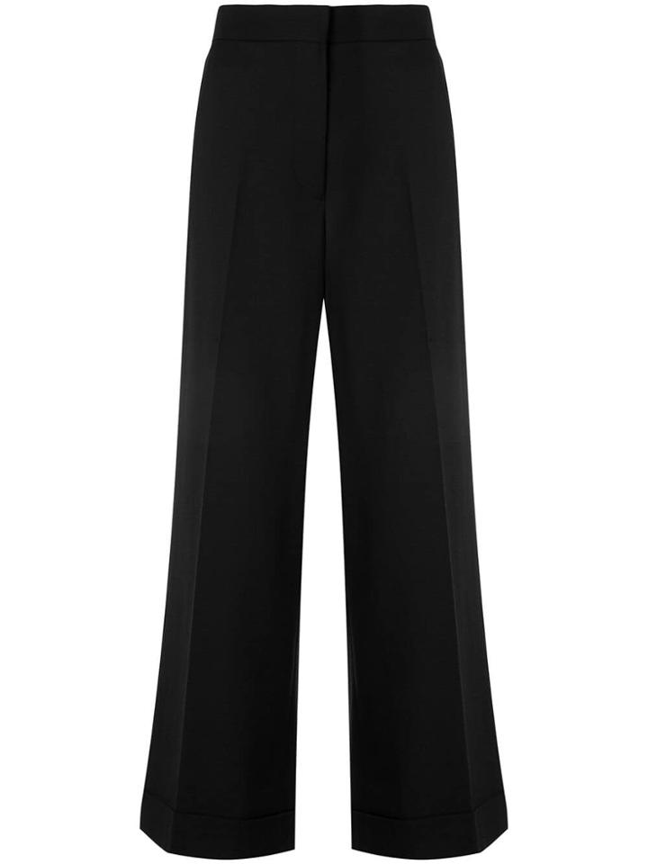 The Row High-waisted Wide Leg Trousers - Black