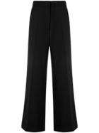 The Row High-waisted Wide Leg Trousers - Black