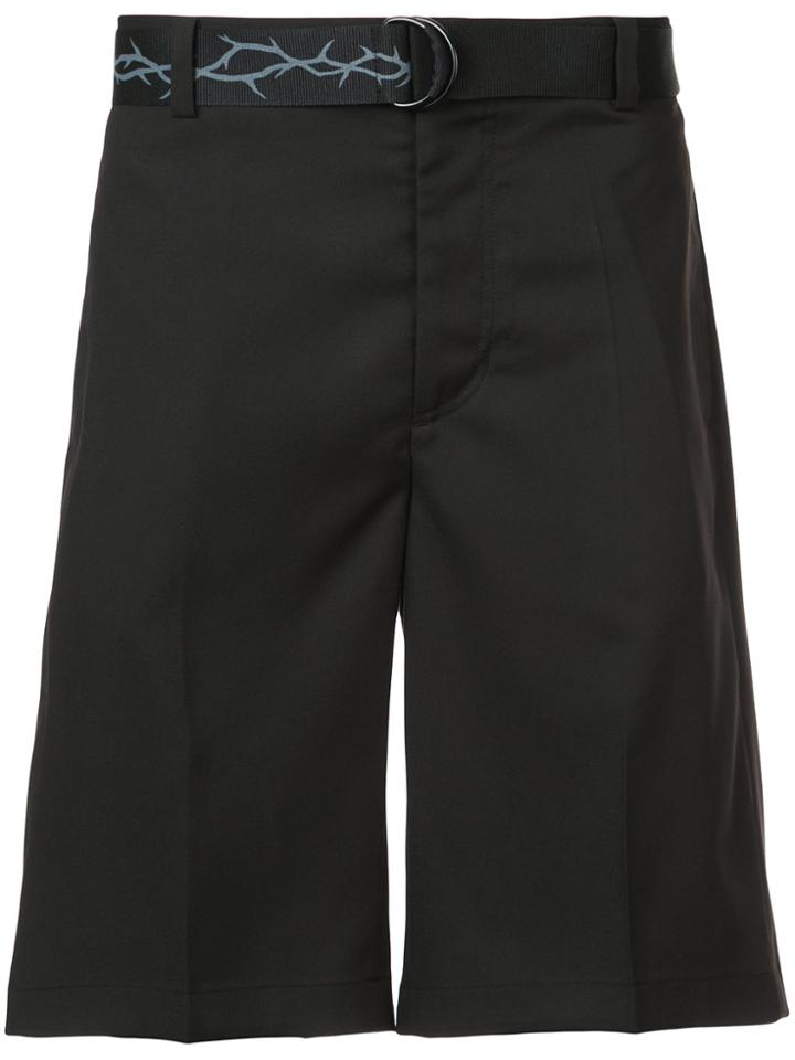 D.gnak Print Thorn Tape Shorts - Black