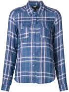 Paige Mya Plaid Shirt, Women's, Size: S, Blue, Viscose