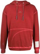 A-cold-wall* Logo Patch Sleeve Hoodie - Red