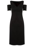 Reinaldo Lourenço Panelled Dress, Women's, Size: 38, Black, Cotton/spandex/elastane