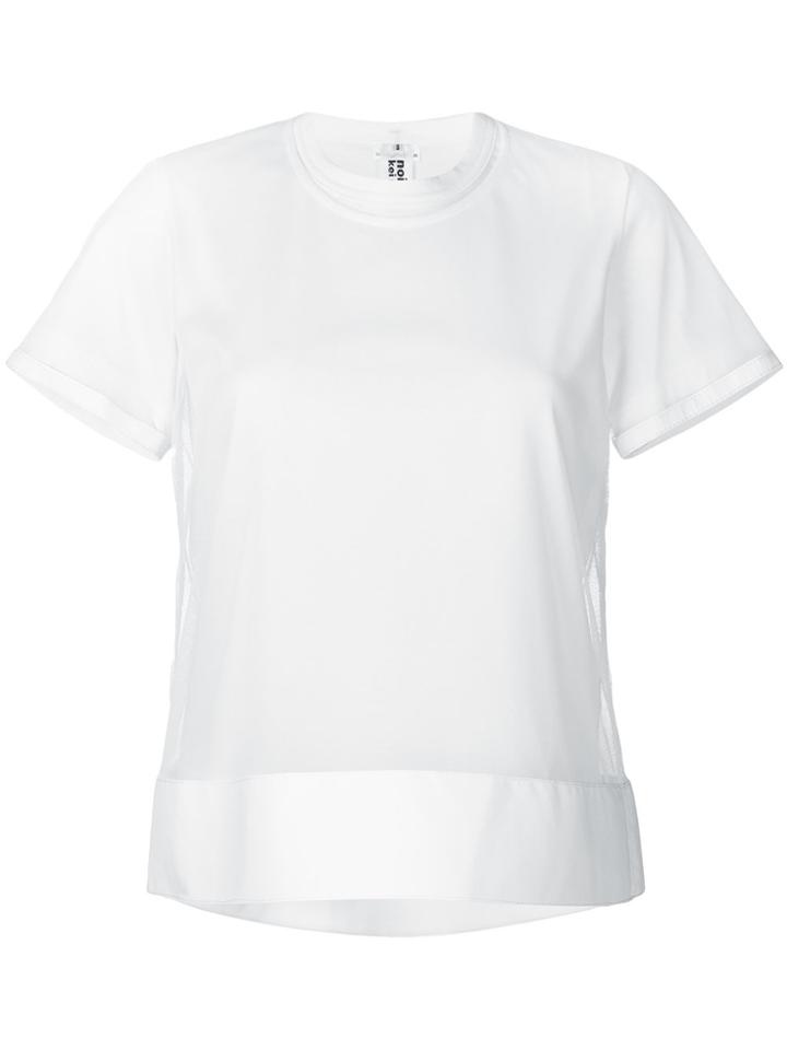 Comme Des Garçons Noir Kei Ninomiya Short-sleeve Flared Top - White