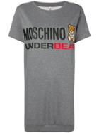 Moschino Underbear Logo Print T-shirt - Grey