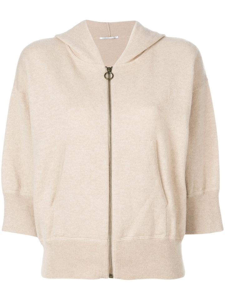 Agnona - Ring Pull Hoodie - Women - Cashmere/wool - M, Nude/neutrals, Cashmere/wool