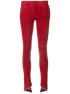 Isaac Sellam Experience Lambskin Skinny Trousers - Red
