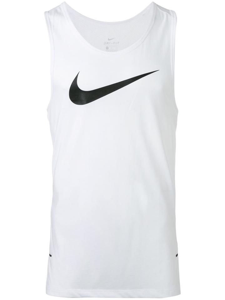 Nike - Logo Print Tank Top - Men - Cotton/polyester/viscose - L, White, Cotton/polyester/viscose