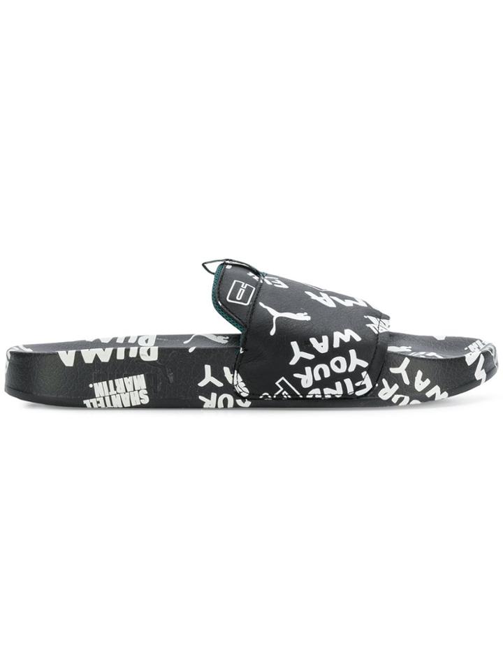 Puma Logo Sliders - Black